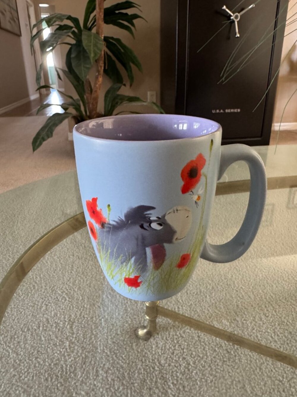 Disney Store Eeyore Poppy Floral Mug Large 15oz